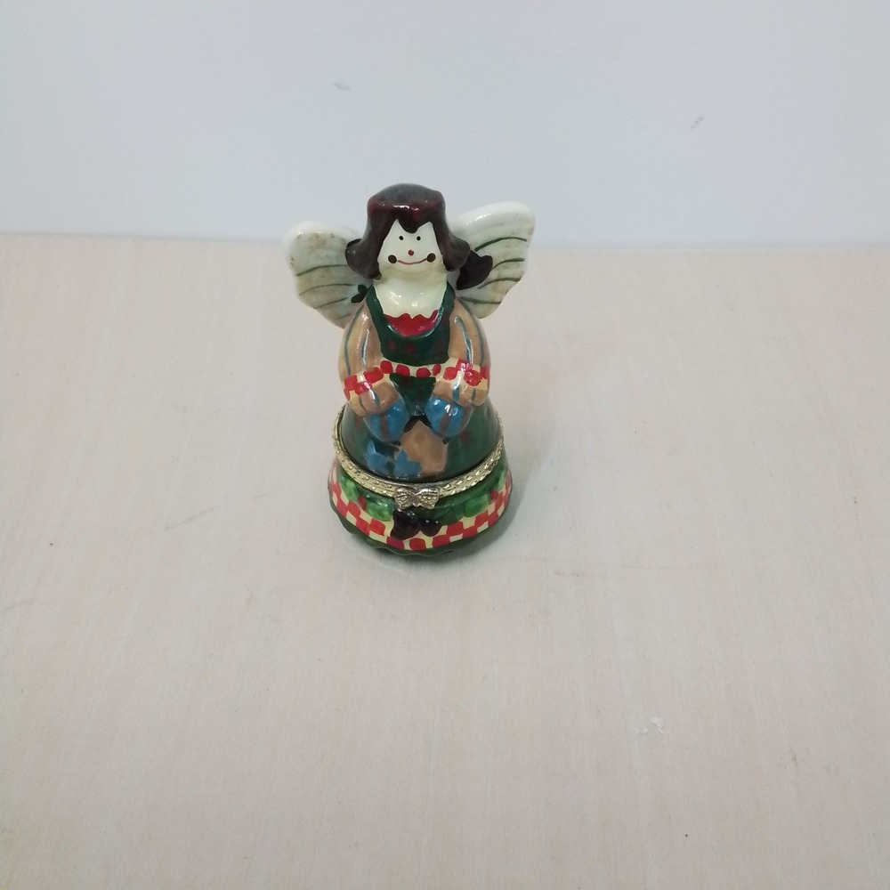 Adorable Angel‎ Trinket Box Hinged Ceramic Joseph Studio Figurine